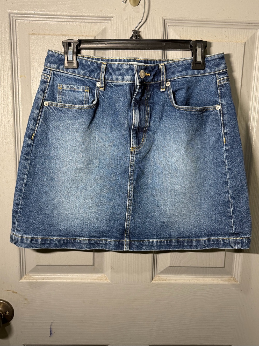 LOFT Medium Blue Denim Mini Skirt